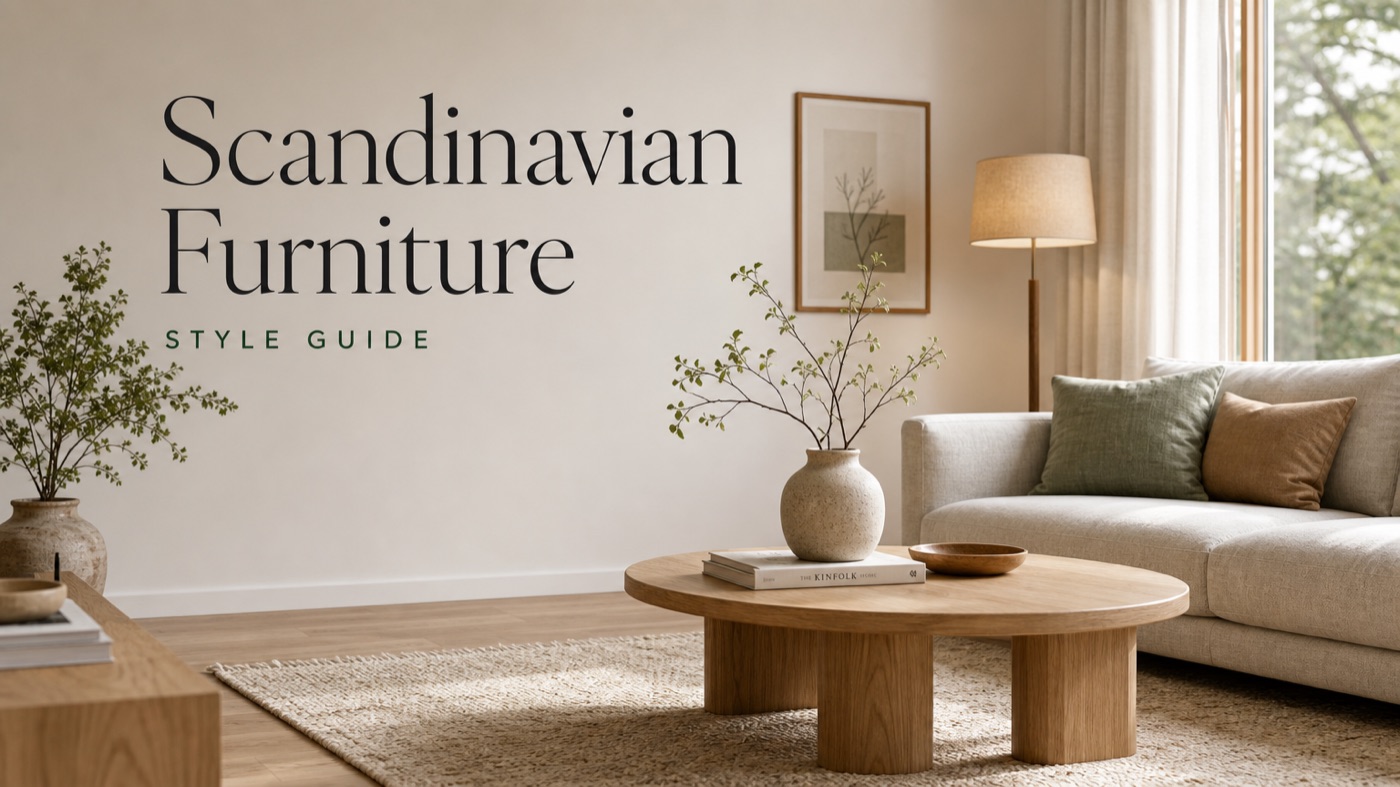 POVISON Scandinavian-style home with simple sofa wood dining table and light neutral palette