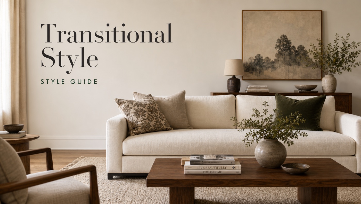 POVISON transitional furniture style with sofa coffee table and storage