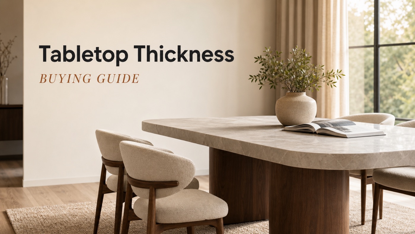 POVISON sintered stone tabletop thickness for dining and coffee tables