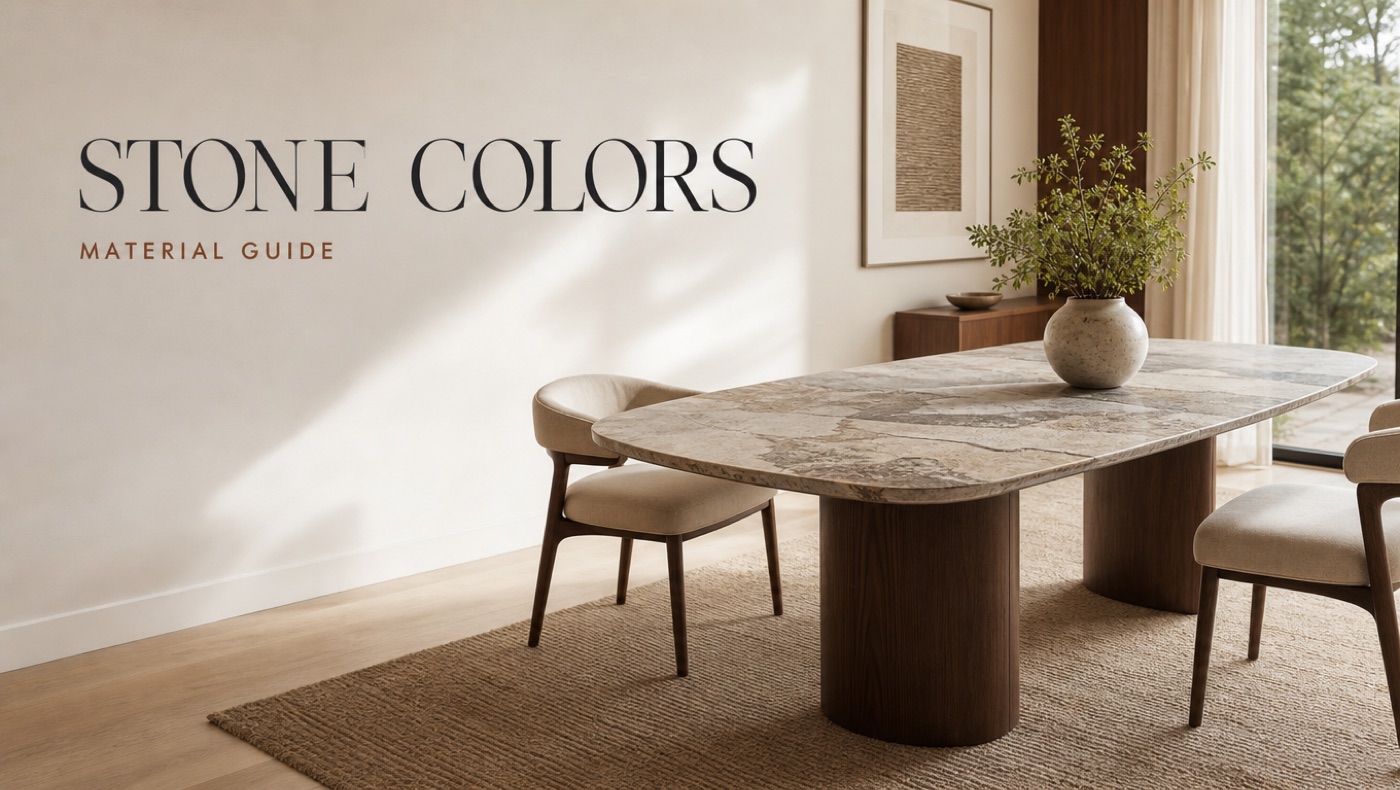 POVISON sintered stone table colors in white gray beige and black