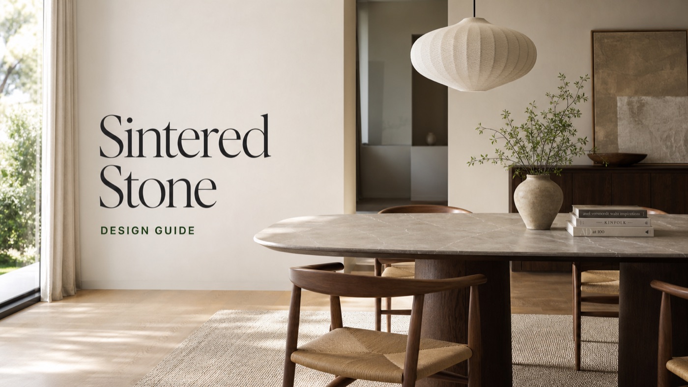 POVISON sintered stone table with designer marble-look surface