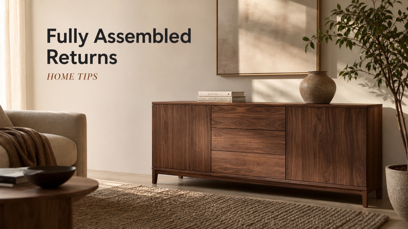 POVISON fully assembled furniture return planning before delivery