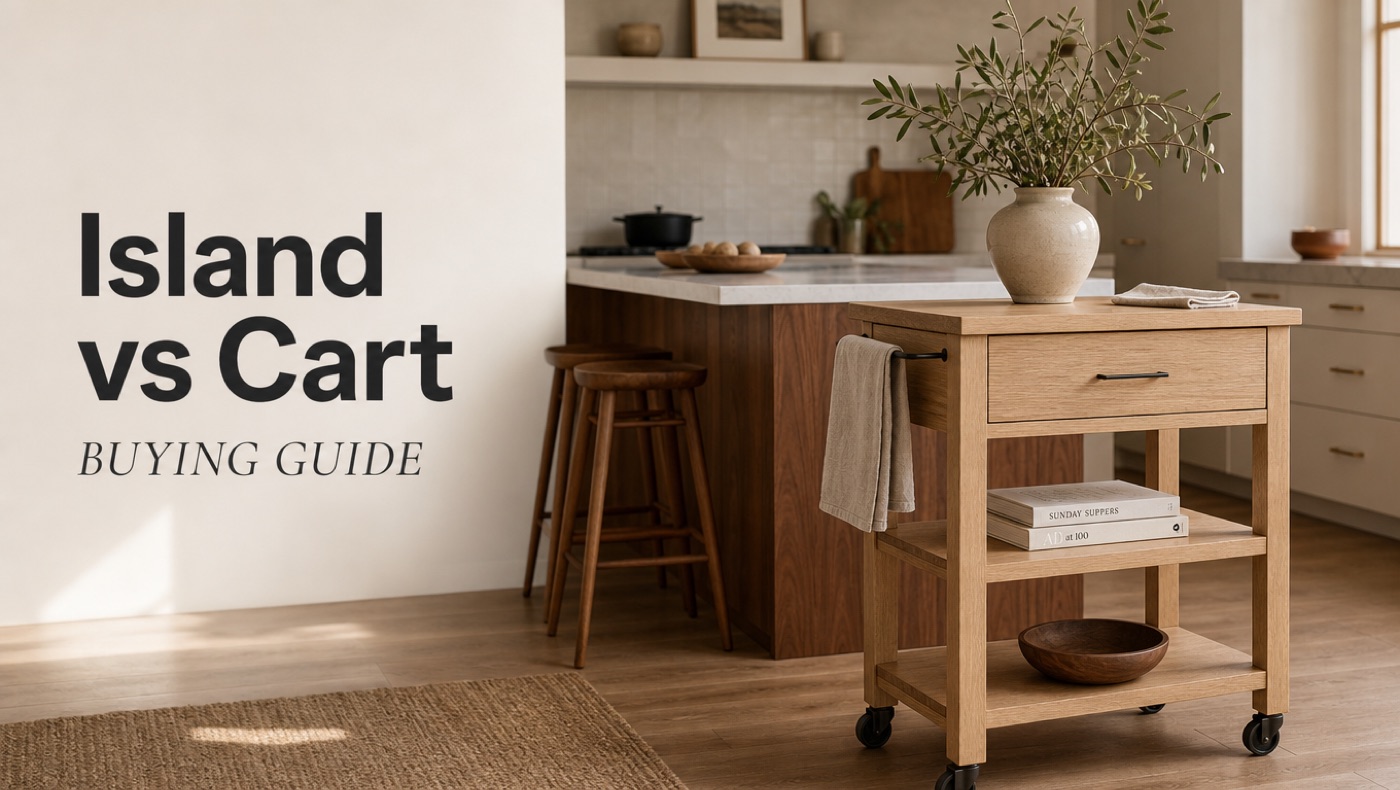POVISON kitchen island and kitchen cart layout comparison