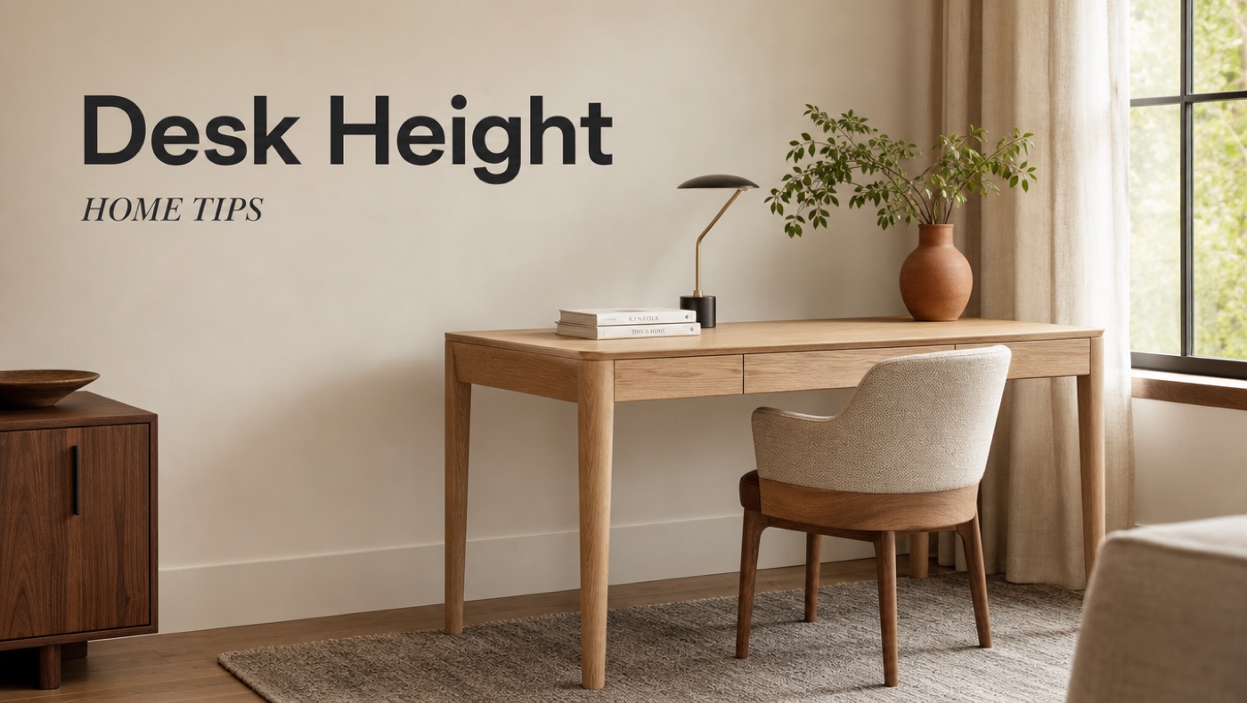 POVISON desk chair adjusted for the right home office desk height