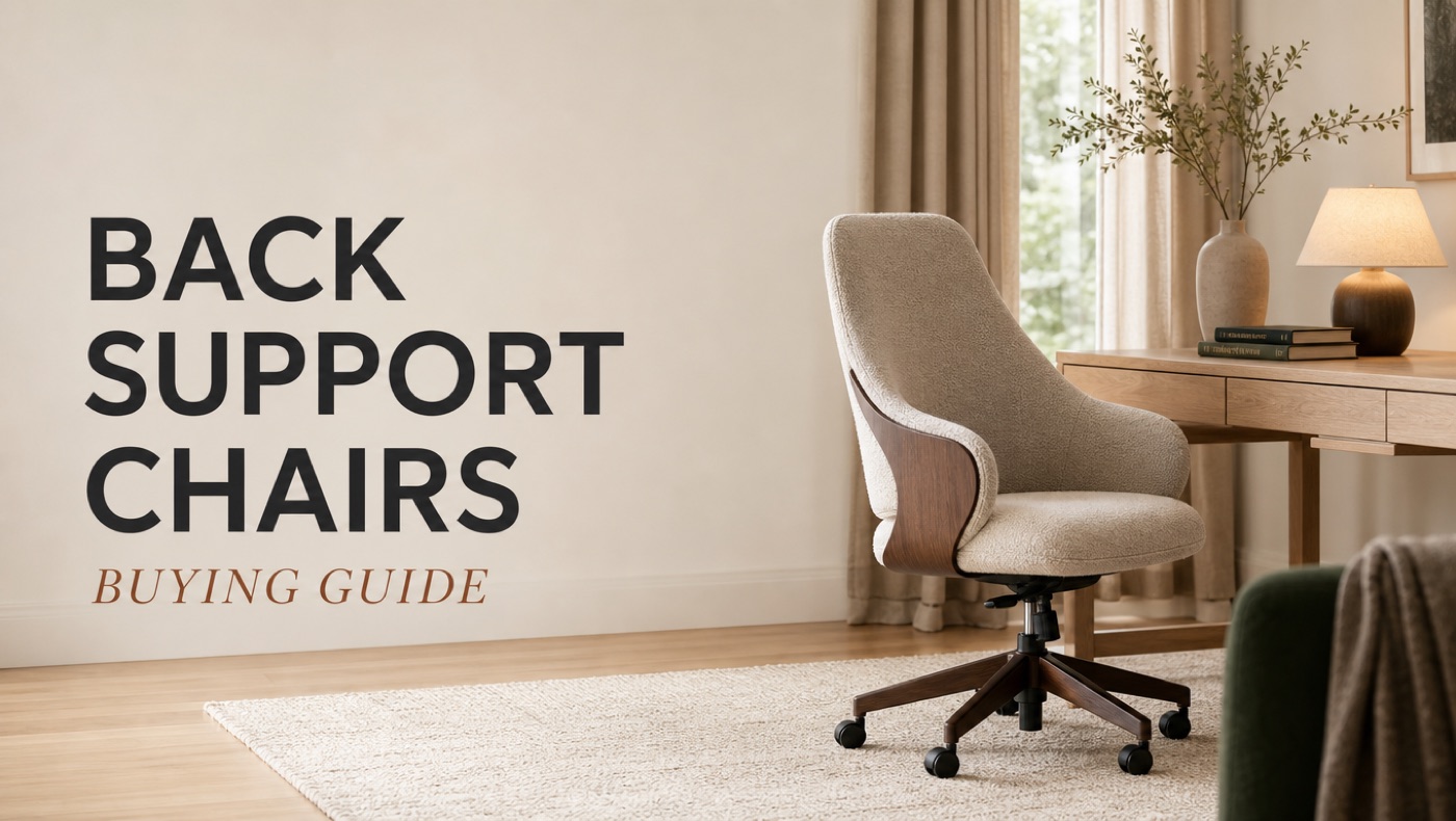 POVISON desk chair with lower back support for home office work