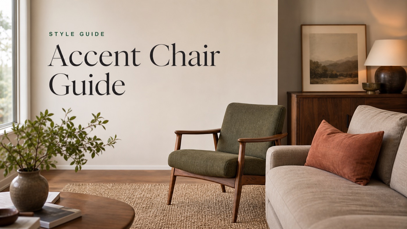 POVISON accent chair chosen to complement a living room sofa