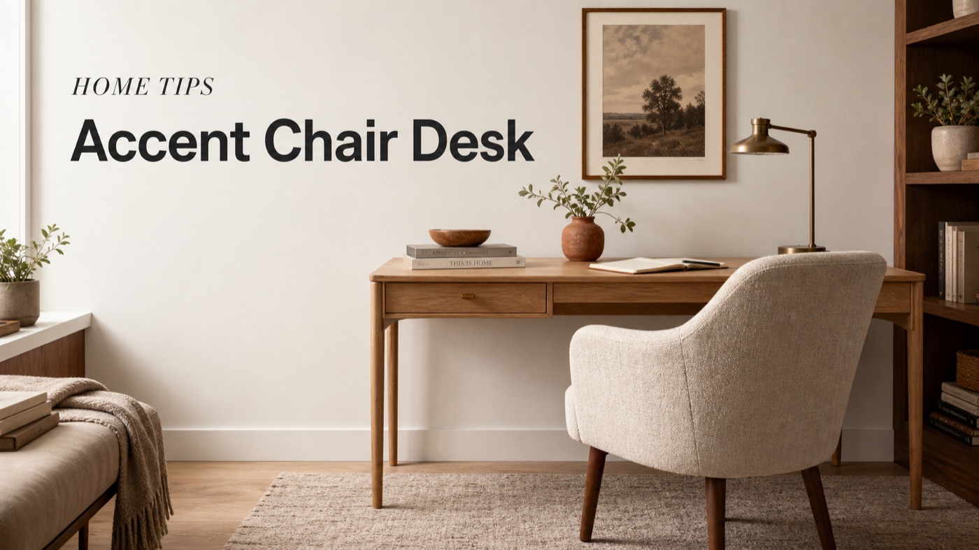 POVISON accent chair considered for a bedroom desk setup